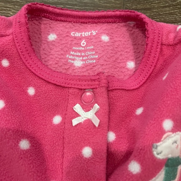 Girls Carters pajama bundle 6 month/OS pajama bundle 3 pairs pajamas - Picture 4 of 9